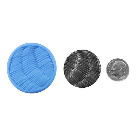 Ready Mold - Low-Tide Sands  Blue Ready Mold, Silver Sample with Dime