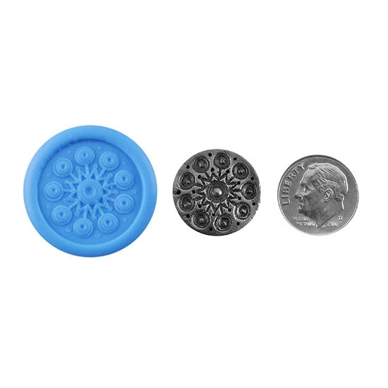 Ready Mold - Jetson Burst  Blue Ready Mold, Silver Sample with Dime