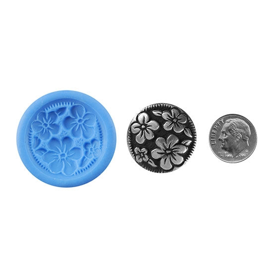 Ready Mold - Summer Joy  Blue Ready Mold, Silver Sample with Dime