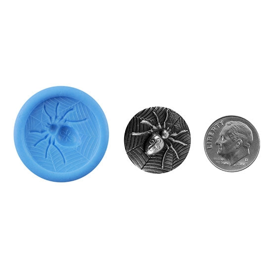 Ready Mold - Xysticus  Blue Ready Mold, Silver Sample with Dime