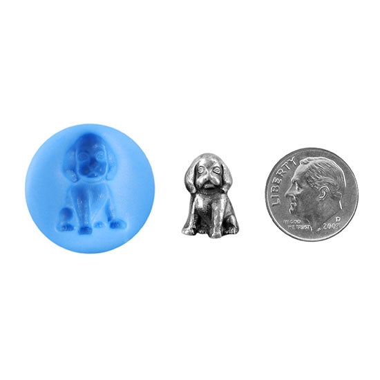 Ready Mold - Sit Pretty  Blue Ready Mold, Silver Sample with Dime