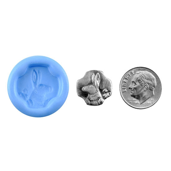 Ready Mold - Peter Rabbit  Blue Ready Mold, Silver Sample with Dime