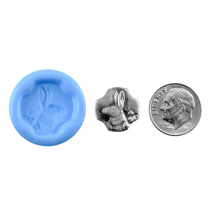 Ready Mold - Peter Rabbit  Blue Ready Mold, Silver Sample with Dime