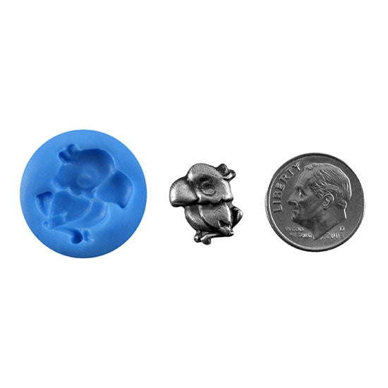 Ready Mold - Chatty Toucan  Blue Ready Mold, Silver Sample with Dime