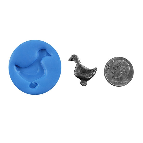 Ready Mold - Mother Goose  Blue Ready Mold, Silver Sample with Dime