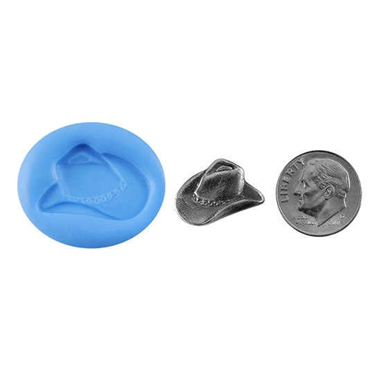 Ready Mold - Cowboys Pride  Blue Ready Mold, Silver Sample with Dime