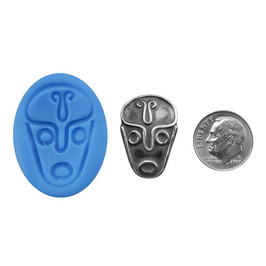 Ready Mold - Medicine Man Large  Blue Ready Mold, Silver Sample with Dime