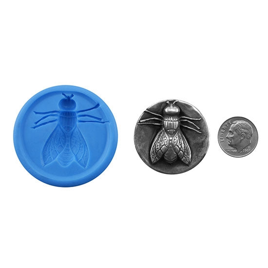 Ready Mold - Buzz Off  Blue Ready Mold, Silver Sample with Dime