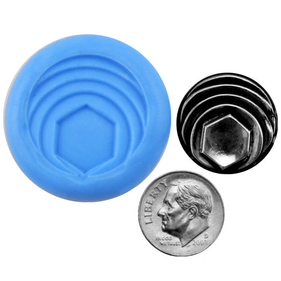 Ready Mold - Twilight Zone  Blue Ready Mold, Silver Sample with Dime