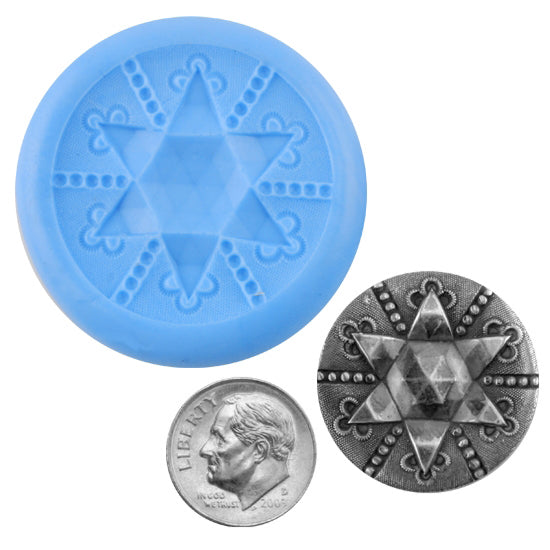 Ready Mold - Reach for the Stars  Blue Ready Mold, Silver Sample with Dime