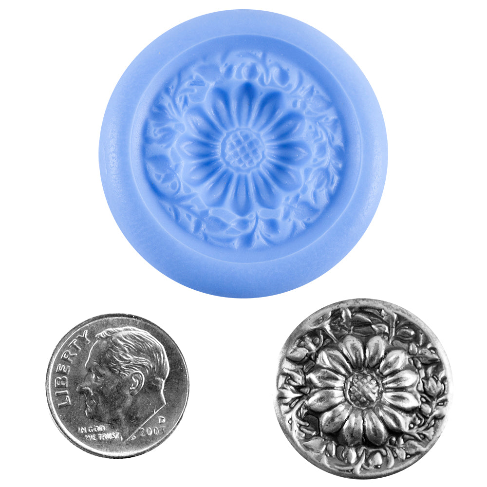 Ready Mold - Standing Proud  Blue Ready Mold, Silver Sample with Dime