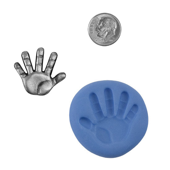 Ready Mold - High Five  Blue Ready Mold, Silver Sample with Dime