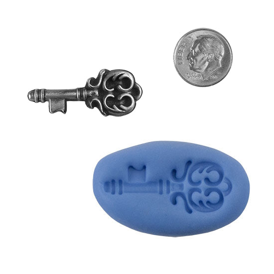 Ready Mold - Master Key  Blue Ready Mold, Silver Sample with Dime