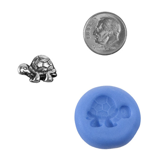 Ready Mold - Slow Poke  Blue Ready Mold, Silver Sample with Dime