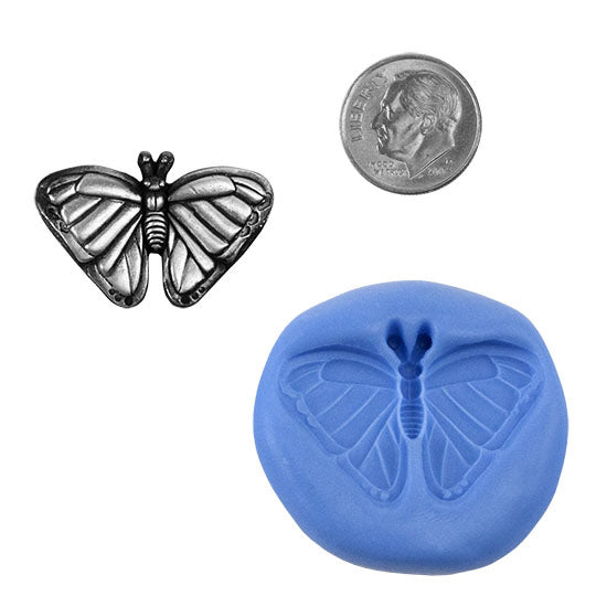 Ready Mold - Monarch  Blue Ready Mold, Silver Sample with Dime