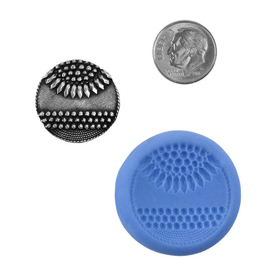 Ready Mold - Sunflower Sunset  Blue Ready Mold, Silver Sample with Dime