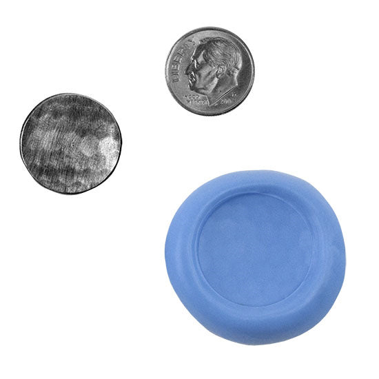 Ready Mold - Honeycomb  Blue Ready Mold, Silver Sample with Dime