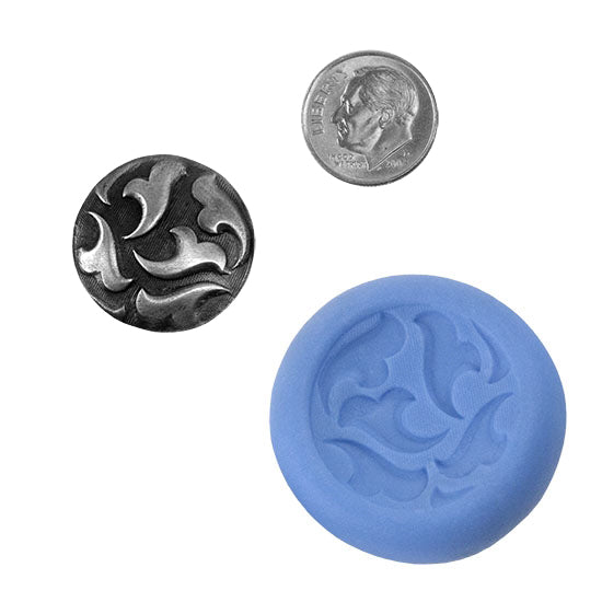 Ready Mold - Wind Fall  Blue Ready Mold, Silver Sample with Dime