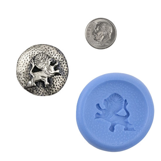 Ready Mold - King of the Jungle  Blue Ready Mold, Silver Sample with Dime