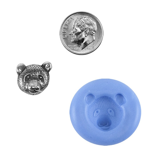 Ready Mold - Panda  Blue Ready Mold, Silver Sample with Dime