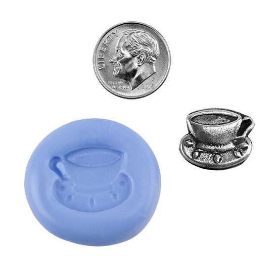 Ready Mold - Morning Cup!  Blue Ready Mold, Silver Sample with Dime