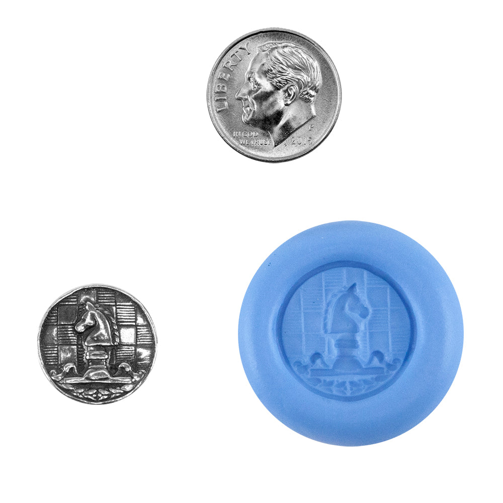 Ready Mold - Check-Mate  Blue Ready Mold, Silver Sample with Dime