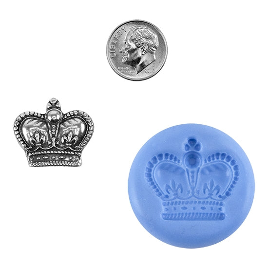 Ready Mold - Crown Jewels  Blue Ready Mold, Silver Sample with Dime