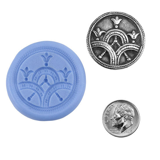 Ready Mold - Rainbow Bridge  Blue Ready Mold, Silver Sample with Dime