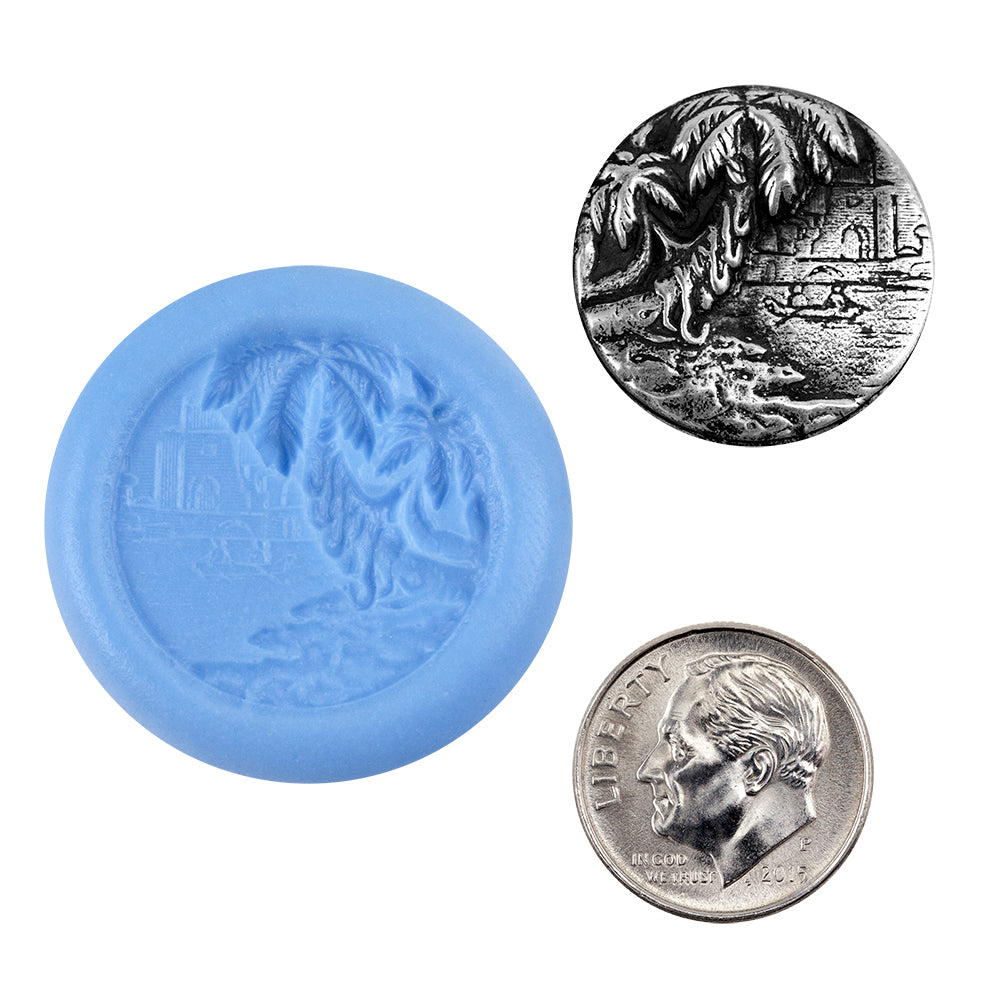 Ready Mold - Island Dreams  Blue Ready Mold, Silver Sample with Dime