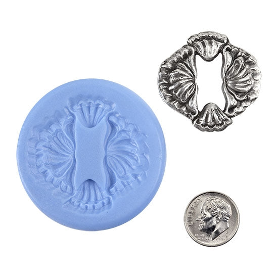 Ready Mold - By the Sea  Blue Ready Mold, Silver Sample with Dime