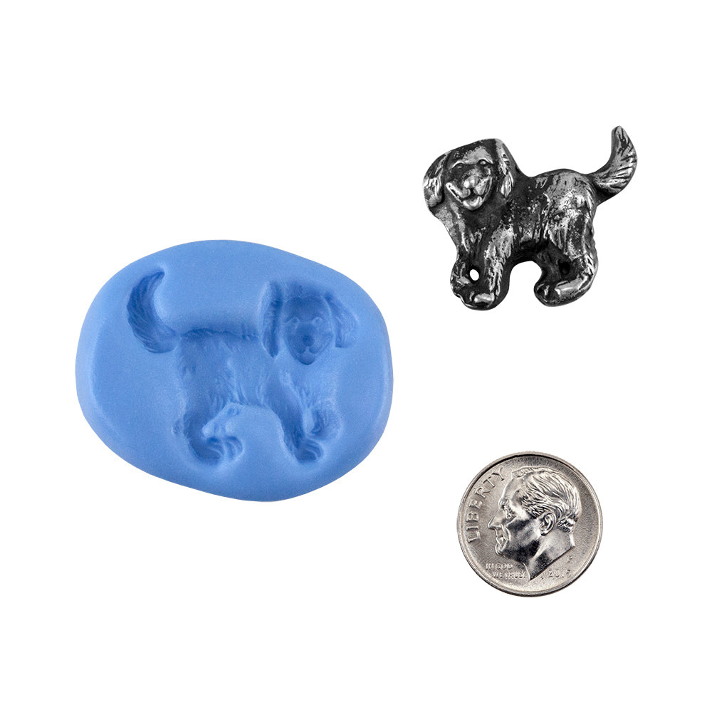 Ready Mold - Good Boy!  Blue Ready Mold, Silver Sample with Dime