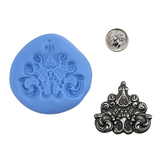 Ready Mold - Noveau Eruption  Blue Ready Mold, Silver Sample with Dime