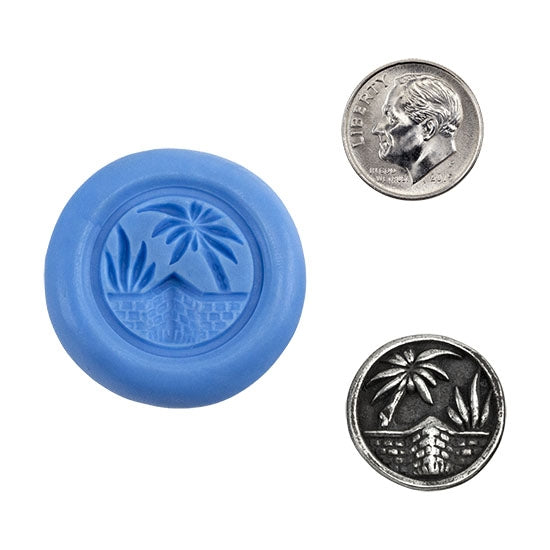 Ready Mold - Tropics  Blue Ready Mold, Silver Sample with Dime