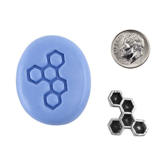 Ready Mold - It's Chemistry  Blue Ready Mold, Silver Sample with Dime