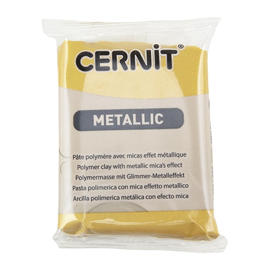 Cernit Metallic Polymer Clay - Gold 2oz (56g) block