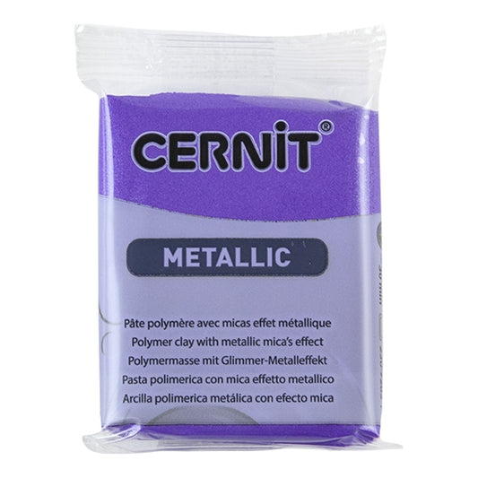 Cernit Metallic Polymer Clay - Violet 2oz (56g) block