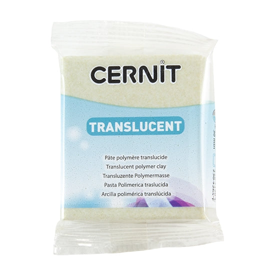 Cernit Translucent Polymer Clay - Glitter Gold 2oz (56g) block