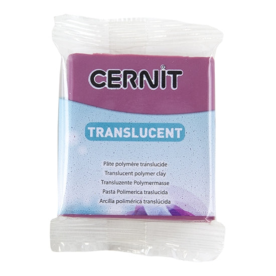 Cernit Translucent Polymer Clay - Red Wine 2oz (56g) block