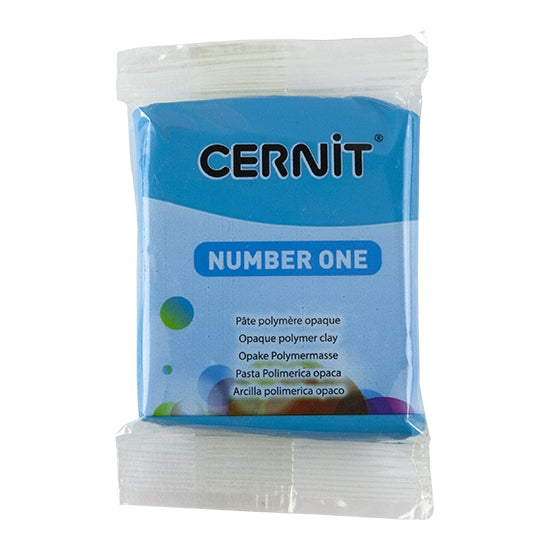 Cernit Number One Polymer Clay - Turquoise Blue 2oz (56g) block