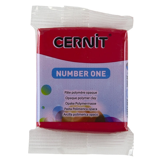 Cernit Number One Polymer Clay - X-Mas Red 2oz (56g) block