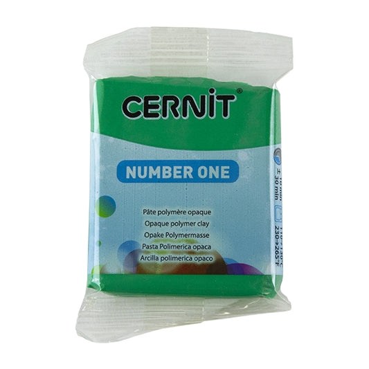 Cernit Number One Polymer Clay - Green 2oz (56g) block