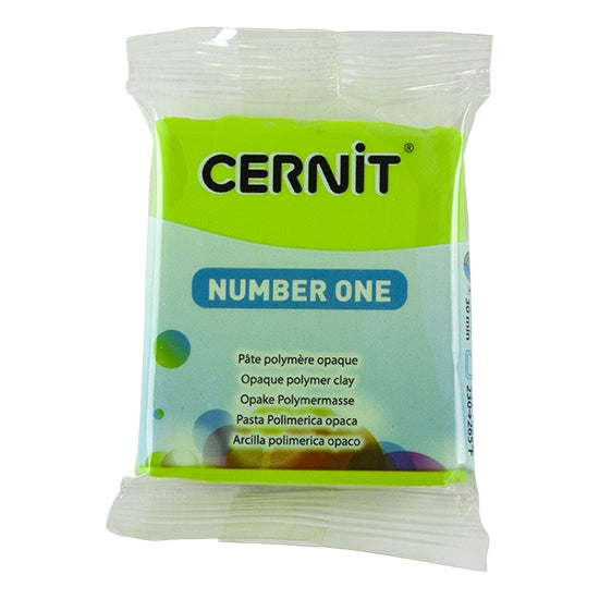 Cernit Number One Polymer Clay - Lime Green 2oz (56g) block