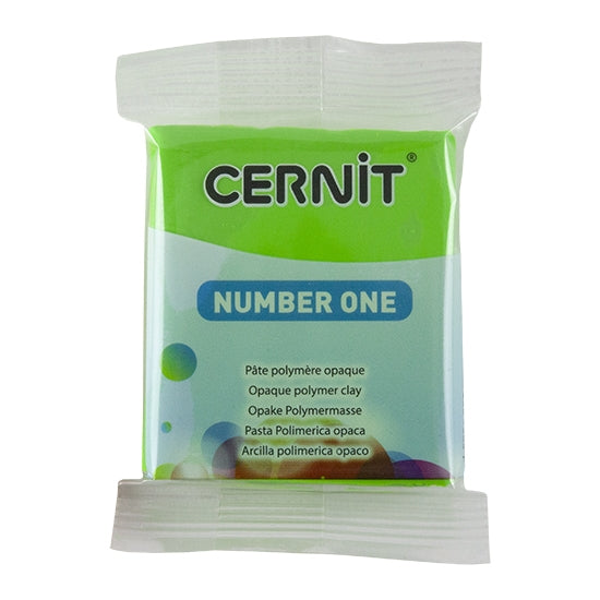 Cernit Number One Polymer Clay - Light Green 2oz (56g) block