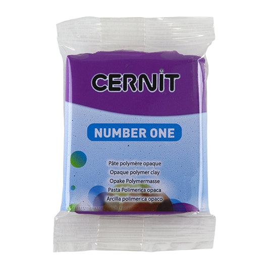 Cernit Number One Polymer Clay - Purple 2oz (56g) block