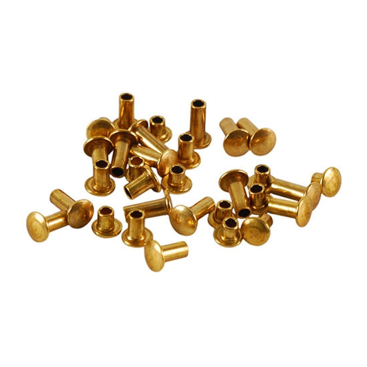 pile of pile of Crafted Findings - Brass Miniature Rivet - 1/16" Assorted Short Shaft Lengths