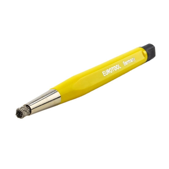 Scratch Brush - Steel - Pen Style with yellow handle