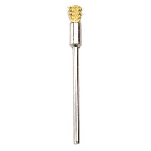 Miniature End Brush - Brass 3/32" Shank