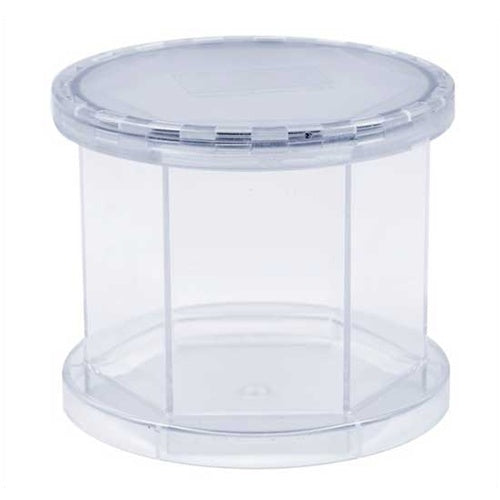 This clear barrel features a see through design, allowing you to monitor your pieces while they run