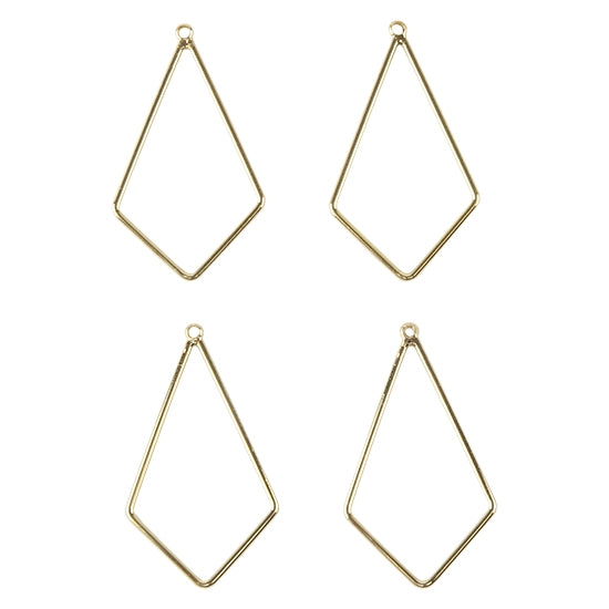 4Brass Pendants - Quadrangle - 18k Gold Plated 