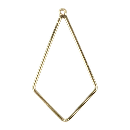 Brass Pendants - Quadrangle - 18k Gold Plated 